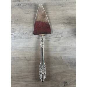 GSA Silver Plate Cake/Pie Server‎ 12" Long Ornate Handle -EUC